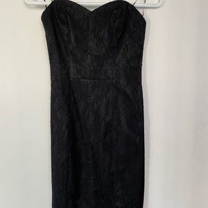 Strapless lace dress